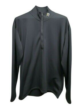 Vintage Mountain Hardwear Mens Black Fleece Jacket Full Zip Y2K Size L Large